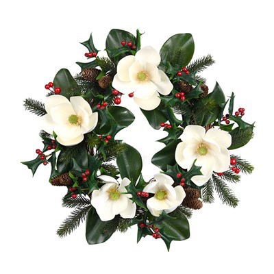 Färdiggjord konstgjord lövkrans